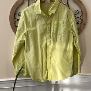 CRAZY 8 boys size XL (14) lemon yellow dress shirt in EUC